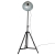 Lampa stojąca, 25 W, srebro vintage, 61x61x90/150 cm, E27