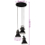 Lampa wisząca, 25 W, czarna, 30x30x100 cm, 17 cm, E27