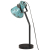 Lampa stołowa, 25 W, postarzany niebieski, 17x17x60 cm, E27