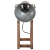Lampa stołowa, 25 W, srebrny vintage, 30x17x40 cm, E27