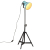 Lampa stojąca, 25 W, postarzany niebieski, 35x35x65/95 cm, E27
