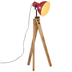 Lampa stojąca, 25 W, postarzany czerwony, 45x45x120 cm, E27