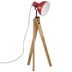 Lampa stojąca, 25 W, postarzany czerwony, 45x45x120 cm, E27
