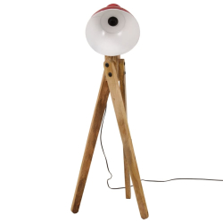 Lampa stojąca, 25 W, postarzany czerwony, 45x45x120 cm, E27