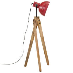 Lampa stojąca, 25 W, postarzany czerwony, 45x45x120 cm, E27