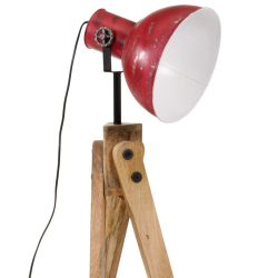 Lampa stojąca, 25 W, postarzany czerwony, 45x45x120 cm, E27