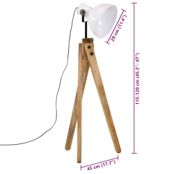 Lampa stojąca, 25 W, biała, 45x45x120 cm, E27