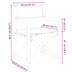 Składane krzesła ogrodowe, 8 szt., kremowa tkanina