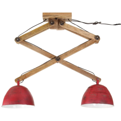 Lampa sufitowa, 25 W, postarzany czerwony, 29x18x85 cm, E27