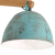 Lampa sufitowa 25 W, postarzany niebieski, 105x30x65-108cm, E27