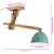 Lampa sufitowa 25 W, postarzany niebieski, 105x30x65-108cm, E27