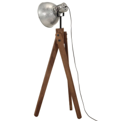 Lampa stojąca, 25 W, srebro vintage, 45x45x120 cm, E27