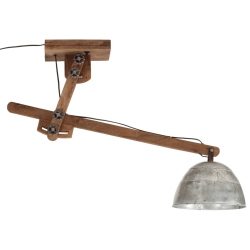 Lampa sufitowa 25 W, srebro vintage, 105x30x65-108 cm, E27