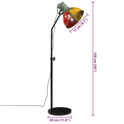 Lampa stojąca, 25 W, wielokolorowa, 30x30x90-150 cm, E27