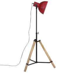 Lampa stojąca, 25 W, postarzany czerwony, 75x75x90-150 cm, E27