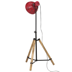 Lampa stojąca, 25 W, postarzany czerwony, 75x75x90-150 cm, E27