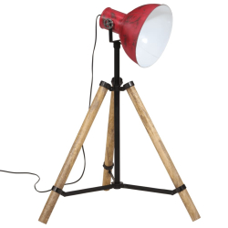 Lampa stojąca, 25 W, postarzany czerwony, 75x75x90-150 cm, E27