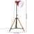 Lampa stojąca, 25 W, postarzany czerwony, 75x75x90-150 cm, E27