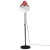 Lampa stojąca, 25 W, postarzany czerwony, 30x30x90-150 cm, E27