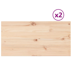 Blaty do stolika, 2 szt., 90x45x2,5 cm, prostokątne, sosnowe