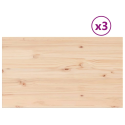 Blaty do stolika, 3 szt., 80x47x2,5 cm, prostokątne, sosnowe