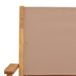 5-cz. zestaw mebli ogrodowych, tkanina w kolorze taupe i drewno