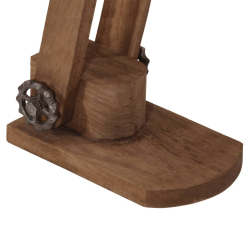 Lampa stołowa, 25 W, antyczny mosiądz, 23x13x52 cm, E27