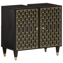 2-cz. zestaw mebli łazienkowych, lite drewno mango