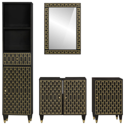 4-cz. zestaw mebli łazienkowych, lite drewno mango