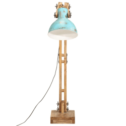 Lampa stojąca, 25 W, postarzany niebieski, 33x25x130-150cm, E27