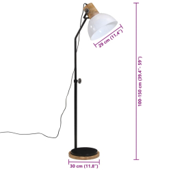 Lampa stojąca, 25 W, biała, 30x30x100-150 cm, E27