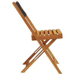Krzesła bistro, 2 szt., czarne, lite drewno akacjowe i PP