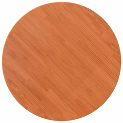 Blat stołu, okrągły, woskowy brąz, Ø80x2,5 cm, drewno sosnowe