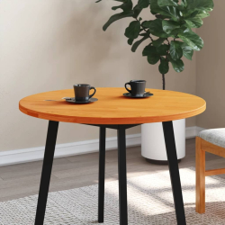 Blat stołu, okrągły, woskowy brąz, Ø80x2,5 cm, drewno sosnowe