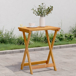 Składany stolik ogrodowy, 50x36x60 cm, lite drewno akacjowe