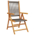 Rozkładane krzesła ogrodowe, 8 szt., szare, drewno akacjowe
