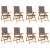 Rozkładane krzesła ogrodowe, 8 szt., antracyt, drewno i tkanina
