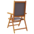 Rozkładane krzesła ogrodowe, 8 szt., antracyt, drewno i tkanina