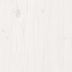 Donica ogrodowa, biała, 80x80x45,5 cm, lite drewno sosnowe