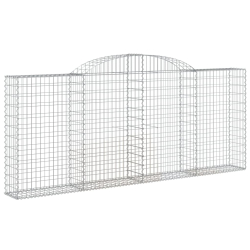 Kosze gabionowe z łukiem, 2 szt, 300x30x120/140 cm, żelazo