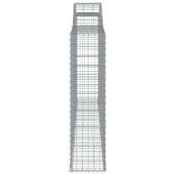 Kosze gabionowe z łukiem, 2 szt, 300x30x120/140 cm, żelazo
