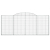 Kosze gabionowe z łukiem, 2 szt, 300x30x120/140 cm, żelazo