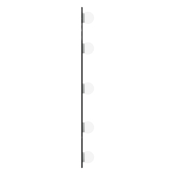 Lustro ścienne z LED, 20x50 cm, szklane, owalne