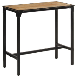 Stolik barowy, 110x55x107 cm, surowe lite drewno mango