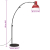 Lampa stojąca, 25 W, postarzany czerwony, 150 cm, E27