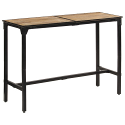 Stolik barowy, 150x55x107 cm, surowe lite drewno mango