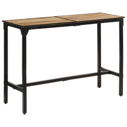 Stolik barowy, 150x55x107 cm, surowe lite drewno mango