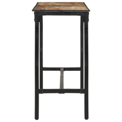 Stolik barowy, 150x55x107 cm, surowe lite drewno mango