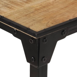 Stolik barowy, 150x55x107 cm, surowe lite drewno mango