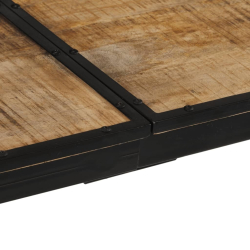 Stolik barowy, 150x55x107 cm, surowe lite drewno mango